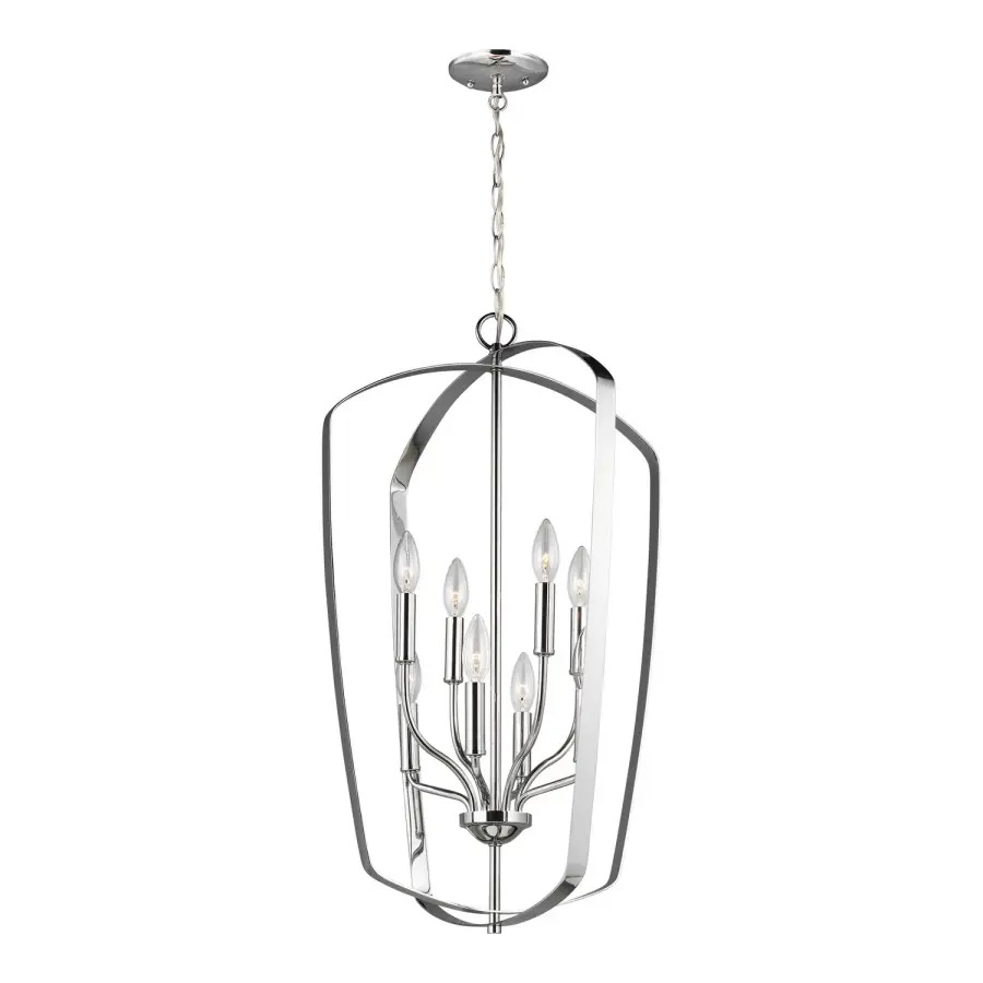 Romee Eight Light Hall/Foyer Pendant in Chrome