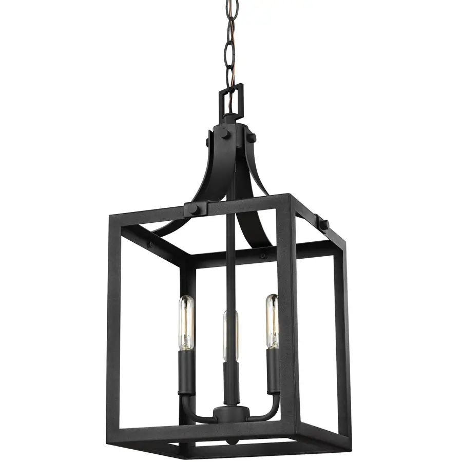 Labette Three Light Hall Foyer in Black