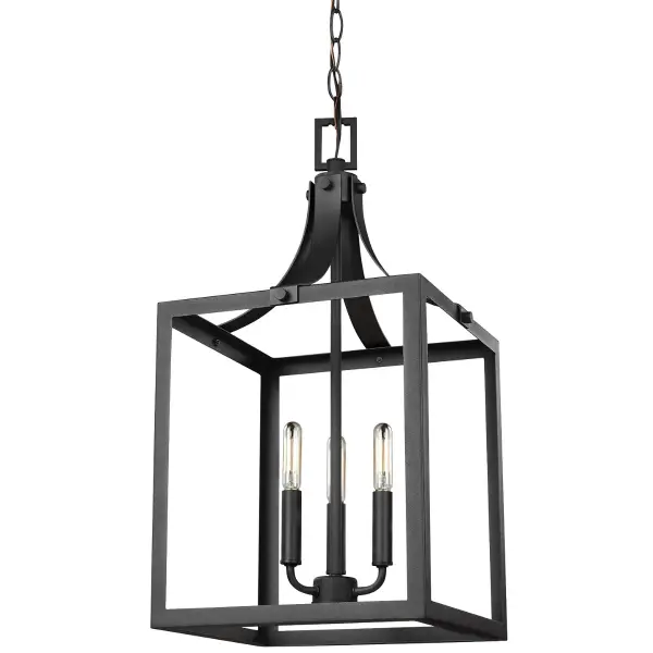 Collection: Labette Designer: Sea Gull Rooms: Dining Room, Entry Room/Hallway, Kitchen Finish: Black Width: 12.00" Height: 23.50" Length: 12.00" Weight: 6.90 lb Chain: 72" Wire: 120" Black Canopy: D:5'' H:0.875'' Round Number of Bulbs: 3 Maximum Wattage: 60.00 W Bulb Type: Torpedo Bulb Base: Candelabra Voltage: 120.00 V Blade Finish: all fixtures are California Title 24 compliant.`` Material: Steel Country of Origin: China Safety Listing: cETL Safety Rating: Damp Connection: Hardwired Title 24 Manufacturer Warranty: 1 Year Warranty for standard fixtures Spec Sheet Instructions Parts Diagram