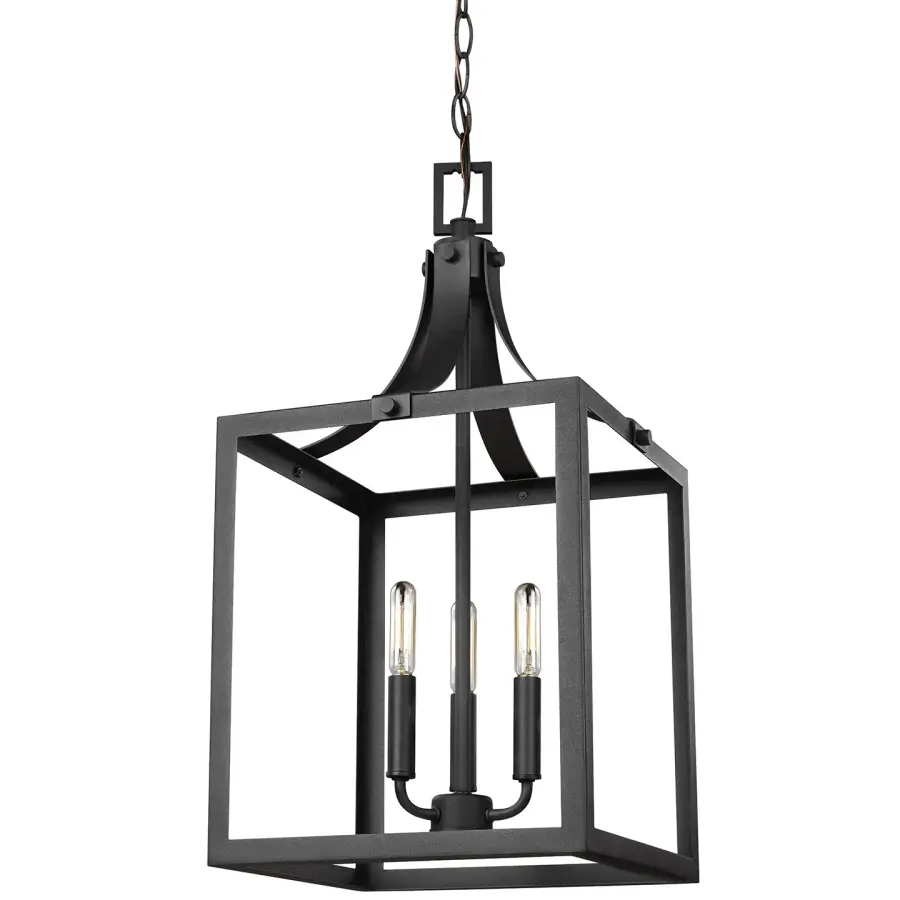 Labette Three Light Hall Foyer in Black