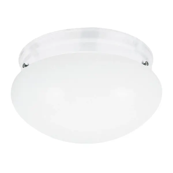 Collection: Webster Designer: Sea Gull Rooms: Dining Room, Entry Room/Hallway, Kitchen Finish: White Glass: Smooth White Width: 9.50" Height: 5.75" Weight: 2.20 lb Extension from Wall: 5.75" Wire: 6.5" Black/White Canopy: D:8.75`` H:1.5`` Round Bulbs Included Number of Bulbs: 2 Maximum Wattage: 9.00 W Bulb Type: A19 Bulb Base: Medium Light Source: LED Light Output: 800.00 lm Color Temperature: 3000 K CRI: 90 Beam Spread: 230.00° Rated Average Life: 15000 Voltage: 120.00 V Material: Steel Country of Origin: Vietnam Safety Listing: cETL Safety Rating: Damp Connection: Hardwired Energy Star Title 24 LED Manufacturer Warranty: 1 Year Warranty for standard fixtures Spec Sheet Instructions Parts Diagram