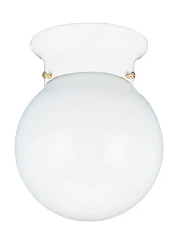 Collection: Tomkin Designer: Sea Gull Rooms: Dining Room, Entry Room/Hallway, Kitchen Finish: White Glass: Smooth White Width: 6.00" Height: 7.50" Weight: 1.05 lb Wire: 6.5" Black/White Canopy: D:4.75'' H:1 13/16'' Round Bulbs Included Number of Bulbs: 1 Maximum Wattage: 9.00 W Bulb Type: A19 Bulb Base: Medium Light Source: LED Light Output: 800.00 lm Color Temperature: 3000 K CRI: 90 Beam Spread: 230.00° Rated Average Life: 15000 Voltage: 120.00 V Material: Steel Country of Origin: Vietnam Safety Listing: cETL Safety Rating: Damp Connection: Hardwired Energy Star Title 24 LED Manufacturer Warranty: 1 Year Warranty for standard fixtures Spec Sheet Instructions Parts Diagram