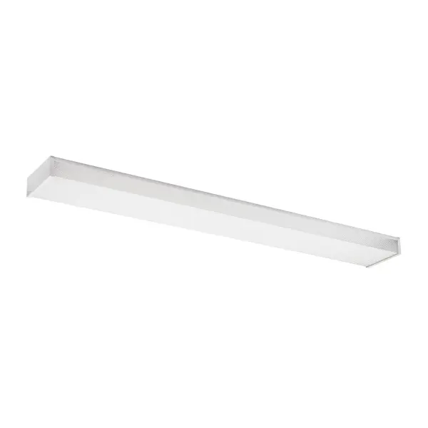 Collection: Drop Lens Fluorescent Designer: Sea Gull Rooms: Dining Room, Entry Room/Hallway, Kitchen Finish: White Glass: Clear Textured Width: 6.75" Height: 2.50" Length: 48.00" Weight: 5.58 lb Wire: 6.5" Black/White Canopy: DP:6.625`` W:48`` H:0.625`` Rectangular Number of Bulbs: 2 Maximum Wattage: 32.00 W Bulb Type: T8 Bulb Base: Medium Voltage: 120.00 V Material: Steel Country of Origin: India Safety Listing: UL Safety Rating: Damp Connection: Hardwired Energy Efficient Title 24 Spec Sheet Instructions Parts Diagram