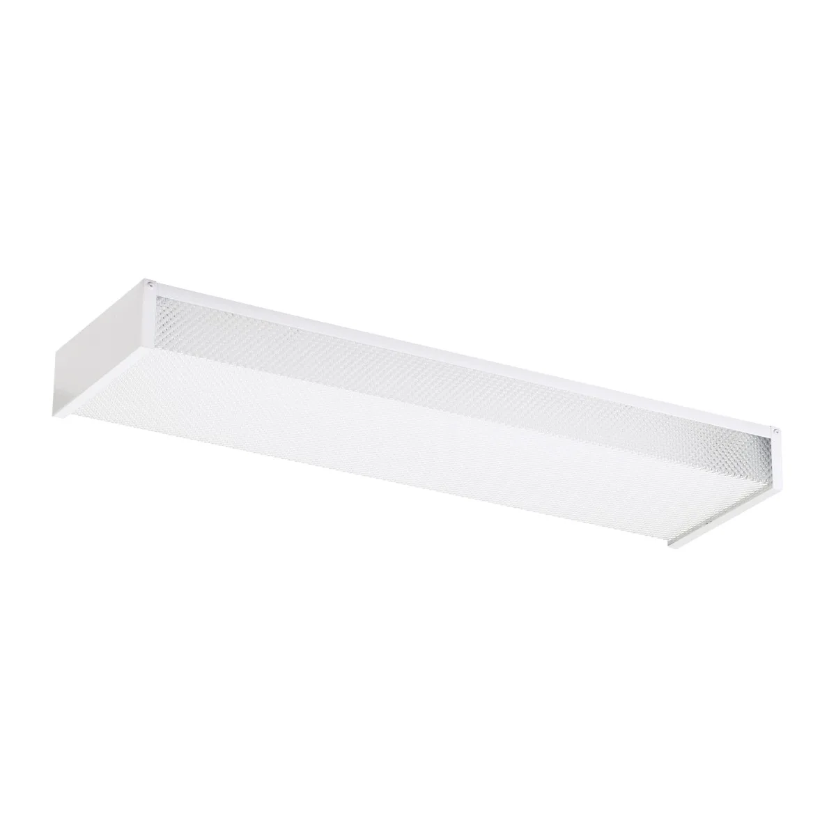 Drop Lens Fluorescent Two Light Flush Mount in White