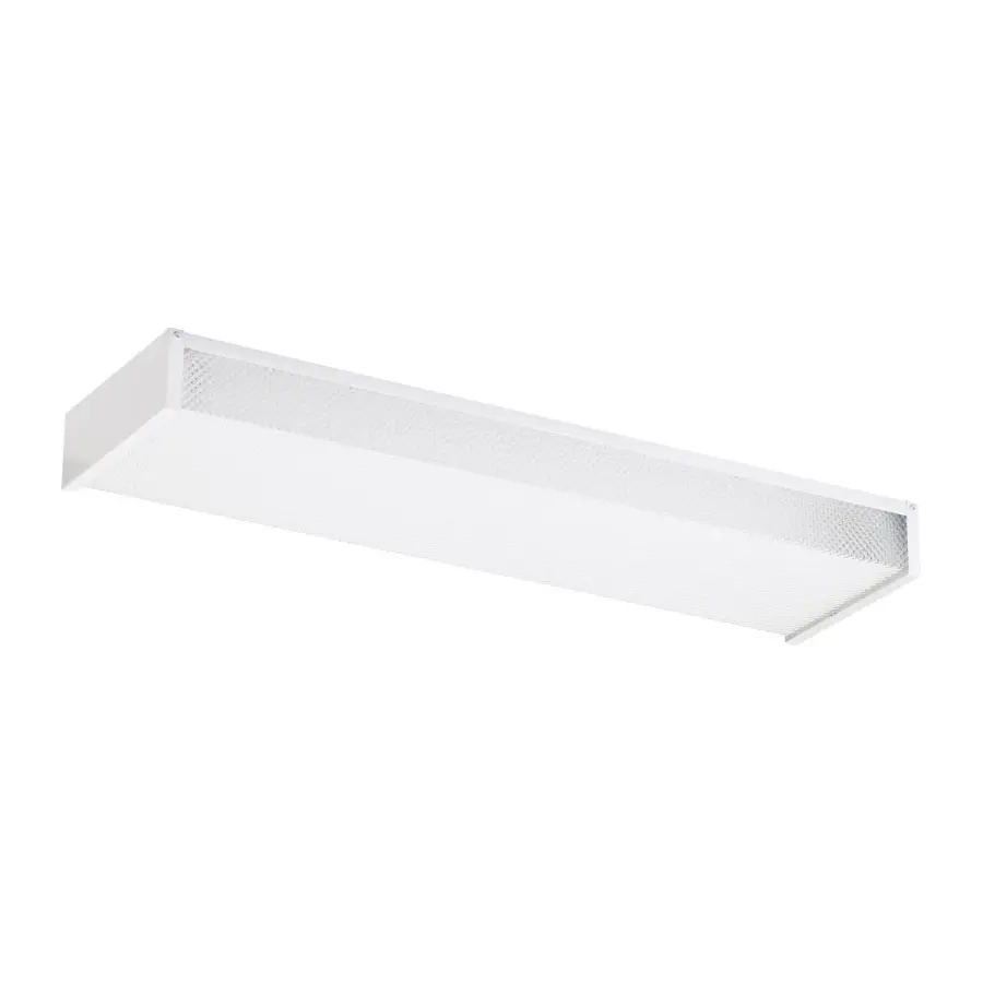 Drop Lens Fluorescent 2-Light Flush Mount in White