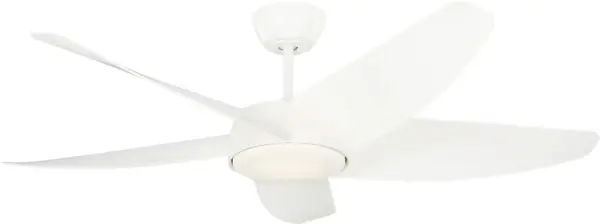 Collection: Arkdale Rooms: Bedroom, Family Room, Office, Covered Outdoor Patio Finish: Matte White Height: 13.20" Weight: 17.00 lb Canopy: D:5.91" H:2.42" Round Bulbs Included Maximum Wattage: 22.00 W Bulb Base: Dedicated Light Source: LED Light Output: 1400.00 lm Color Temperature: 2700 K CRI: 90 Voltage: 120.00 V Airflow: 6962 CFM Airflow Efficiency: 156 CFM/W Blade Pitch: 20° Blade Finish: Matte White Blade Quantity: 5 Control: Smart with Bond Home App, Hand-held Remote, 6-Spee Downrod: 6" Material: Steel Country of Origin: China Safety Listing: UL Safety Rating: DAMP Energy Star LED Spec Sheet