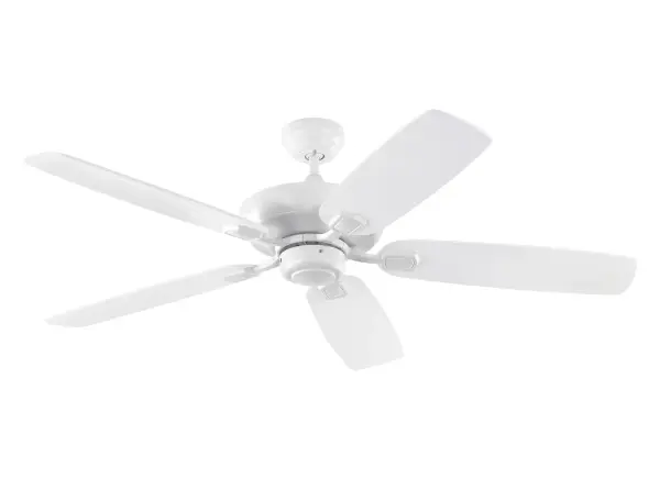 Collection: Colony Rooms: Bathroom, Enclosed Patios/Porches, Garage Finish: Matte White Width: 52.00" Height: 12.80" Weight: 15.90 lb Wire: 78`` Canopy: D:5.125'' H:2.25'' Round Voltage: 120.00 V Airflow: 4675 CFM Electricity Use: 36 W Airflow Efficiency: 85 CFM/W Blade Pitch: 12° Blade Span: 52`` Blade Finish: Matte White/Matte White Blade Quantity: 5 Light Kit: Adaptable Speeds: 3 speed Control: Pull Chain Operation, 3-speed, Manual Reverse Switch Downrod: 4.5" Country of Origin: China Safety Listing: cETL Safety Rating: Damp Spec Sheet Instructions Parts Diagram