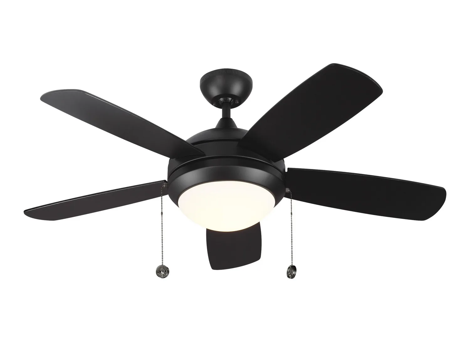 Discus 44" Ceiling Fan with LED Light in Matte Black