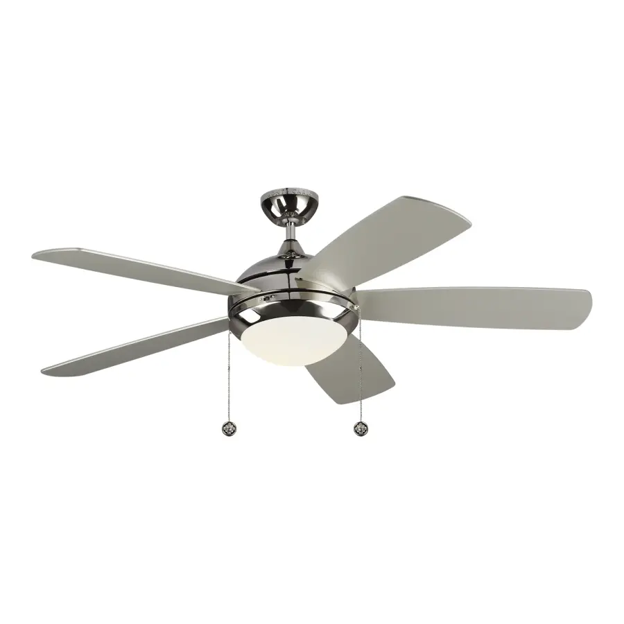 Discus 52" Ceiling Fan with LED Light in Polished Nickel