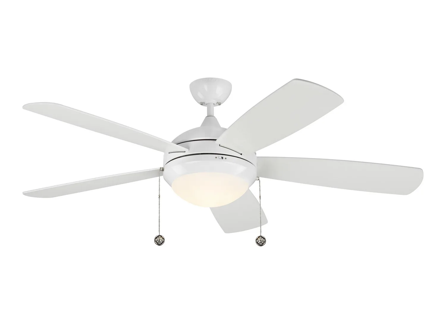 Discus 52" Ceiling Fan with LED Light in White