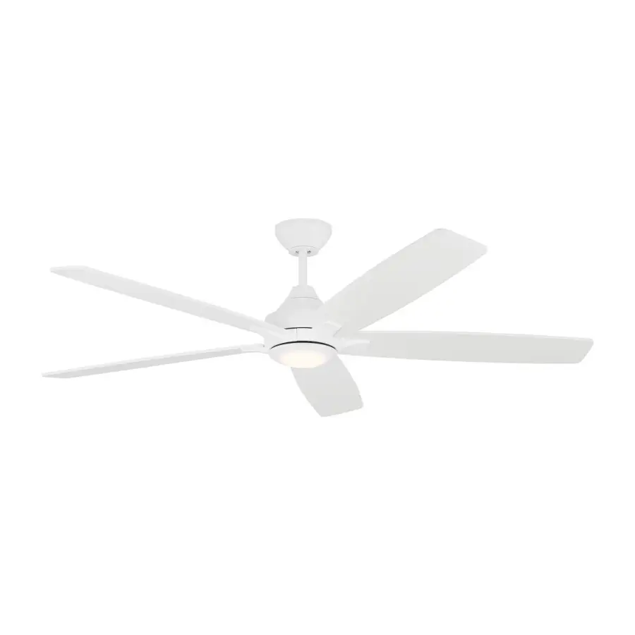 Lowden 60" Ceiling Fan with LED Light in Matte White