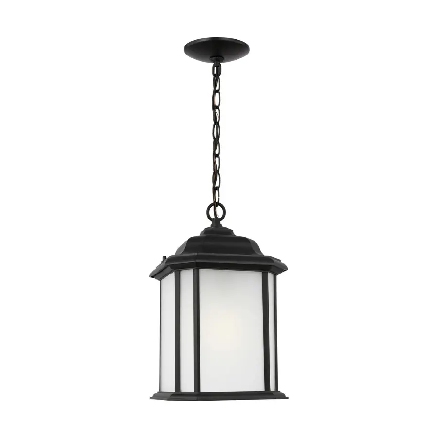 Kent One Light Outdoor Pendant in Black