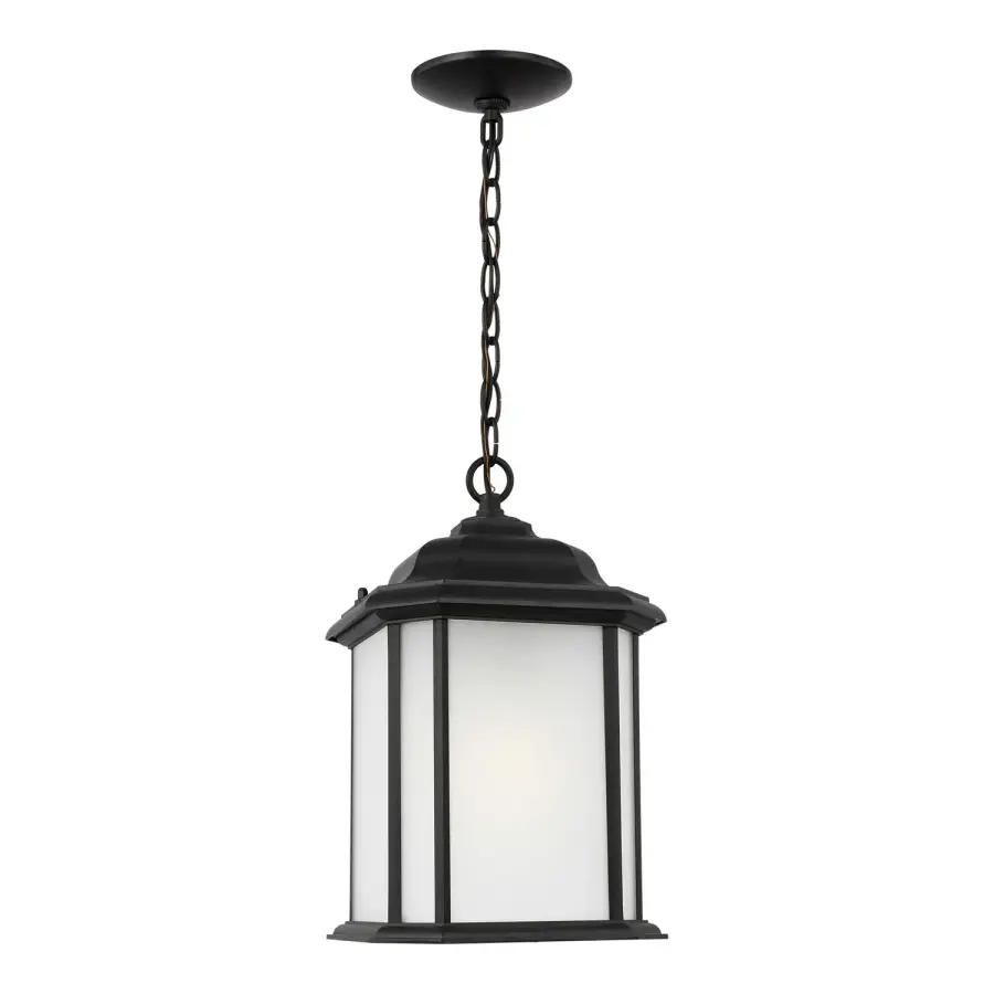 Kent One Light Outdoor Pendant in Black