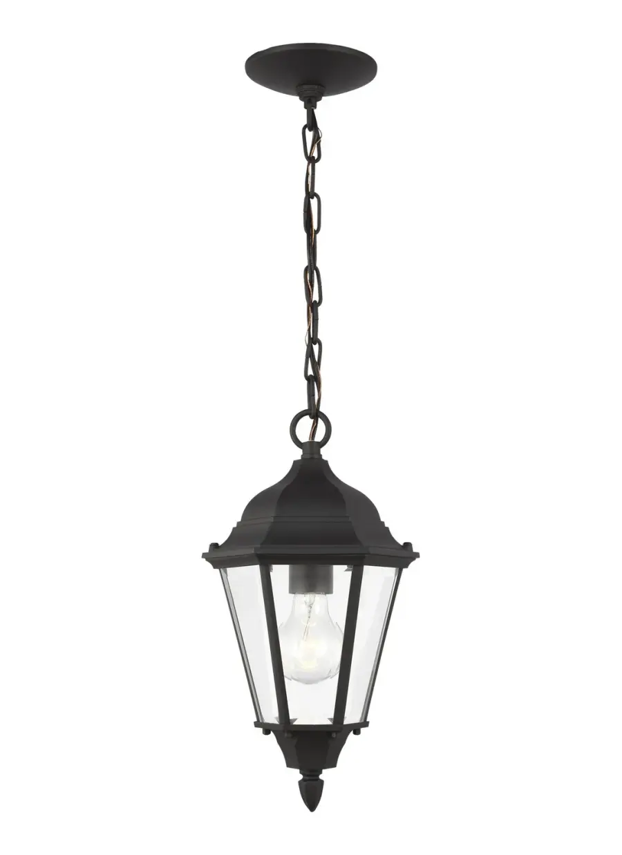 Bakersville One Light Outdoor Pendant in Black