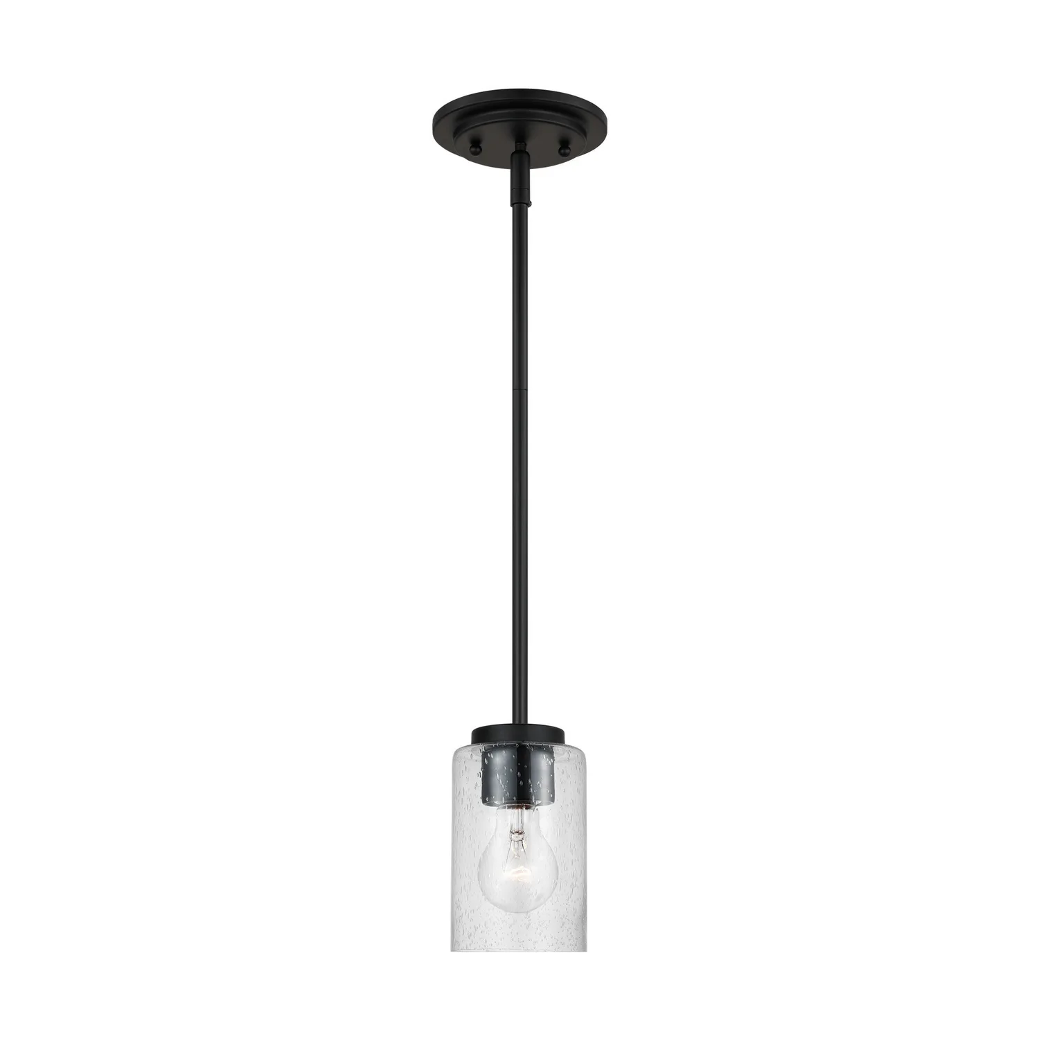 Oslo One Light Mini-Pendant in Midnight Black