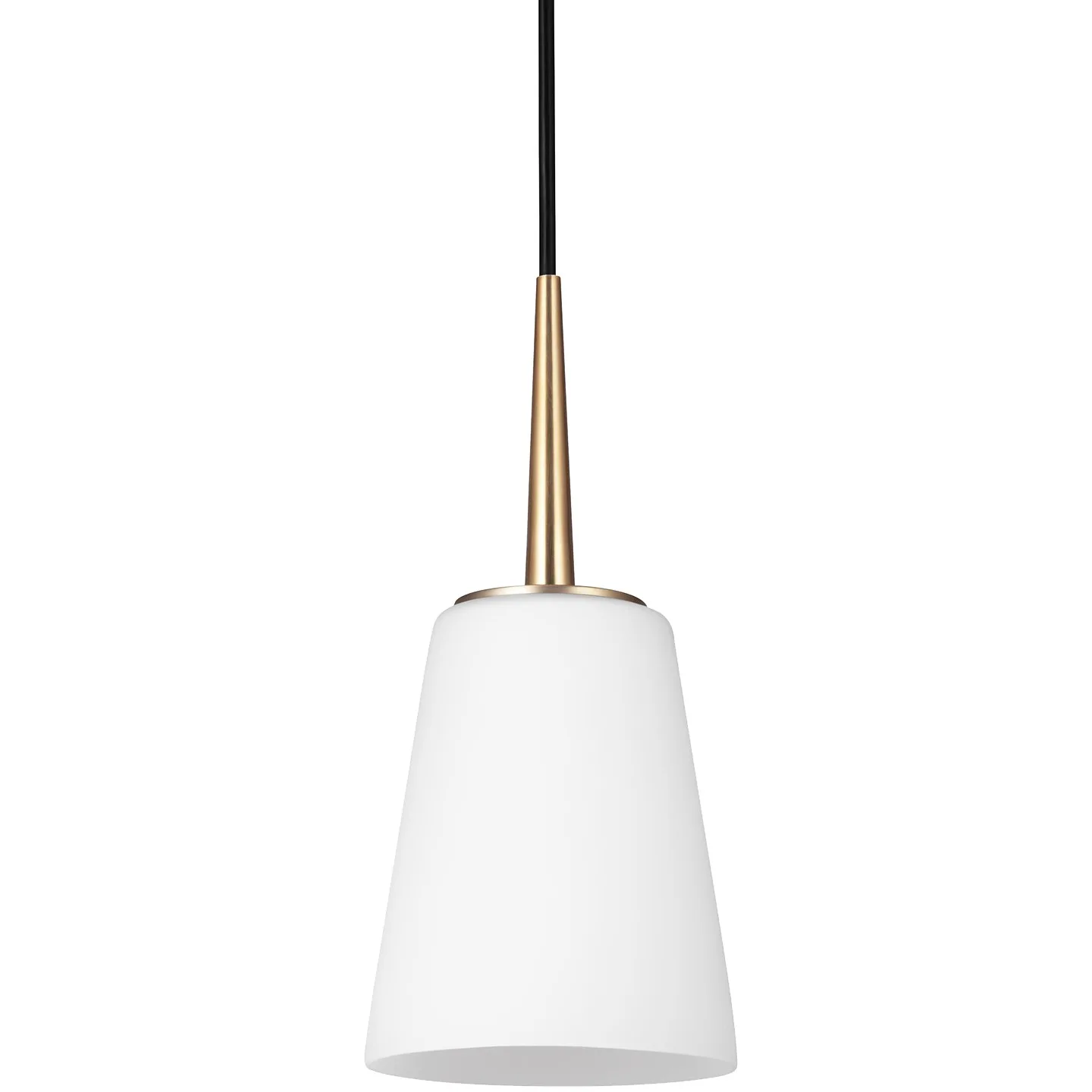 Driscoll One Light Mini-Pendant in Satin Brass