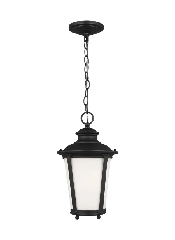 Collection: Cape May Designer: Sea Gull Rooms: Outdoor Finish: Black Glass: Etched / White Inside Width: 9.00" Height: 15.75" Weight: 3.30 lb Chain: 72" Wire: 120" Black Canopy: D:5.5'' H:1.25'' Round Bulbs Included Number of Bulbs: 1 Maximum Wattage: 9.00 W Bulb Type: A19 Bulb Base: Medium Light Source: LED Light Output: 800.00 lm Color Temperature: 3000 K CRI: 90 Beam Spread: 230.00° Rated Average Life: 15000 Voltage: 120.00 V Material: Aluminum Country of Origin: China Safety Listing: cETL Safety Rating: Damp Energy Star Title 24 LED Spec Sheet Instructions Parts Diagram