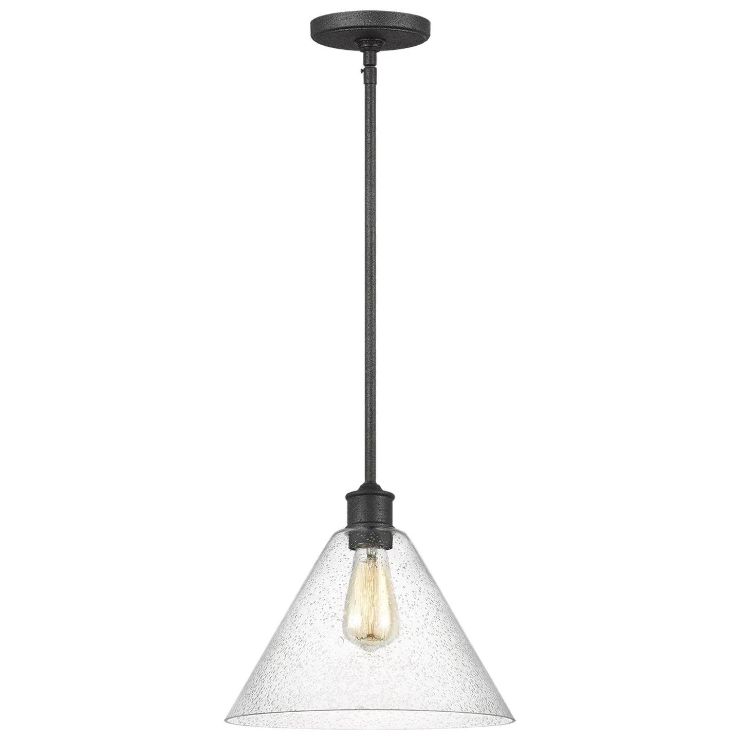 Belton One Light Pendant in Midnight Black