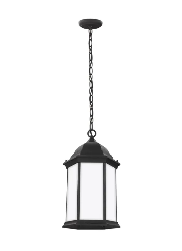 Collection: Sevier Designer: Sea Gull Rooms: Outdoor Finish: Black Glass: Satin Etched Width: 9.38" Height: 16.63" Weight: 4.40 lb Chain: 36" Wire: 72" Black Canopy: D:4.75'' H:1'' Round Bulbs Included Number of Bulbs: 1 Maximum Wattage: 9.00 W Bulb Type: A19 Bulb Base: Medium Light Source: LED Light Output: 800.00 lm Color Temperature: 3000 K CRI: 90 Beam Spread: 230.00° Rated Average Life: 15000 Voltage: 120.00 V Material: Die Cast Aluminum Country of Origin: Vietnam Safety Listing: cETL Safety Rating: Damp Energy Star Title 24 LED Spec Sheet Instructions Parts Diagram