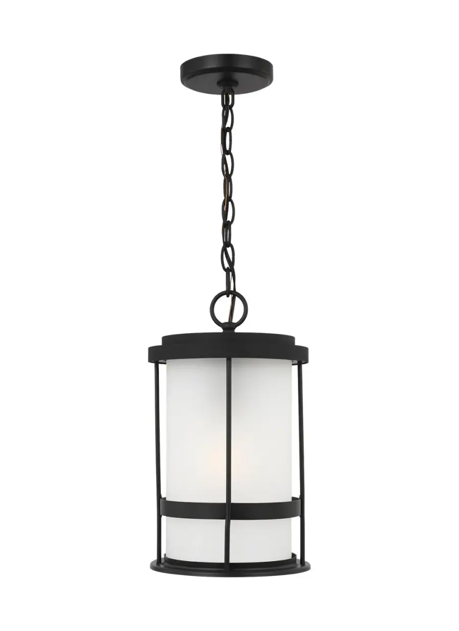 Wilburn One Light Outdoor Pendant in Black