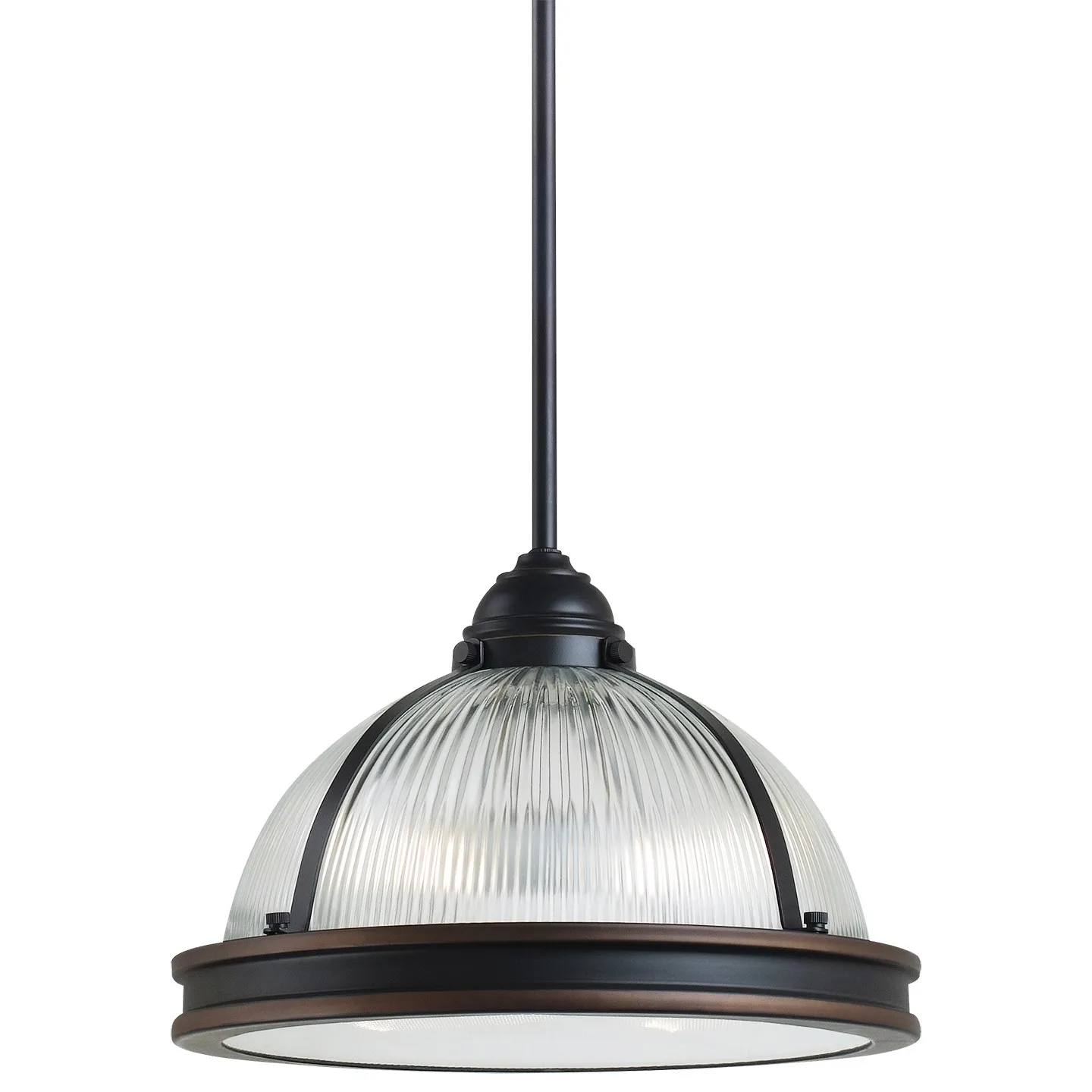 Pratt Street Prismatic Two Light Pendant in Autumn Bronze
