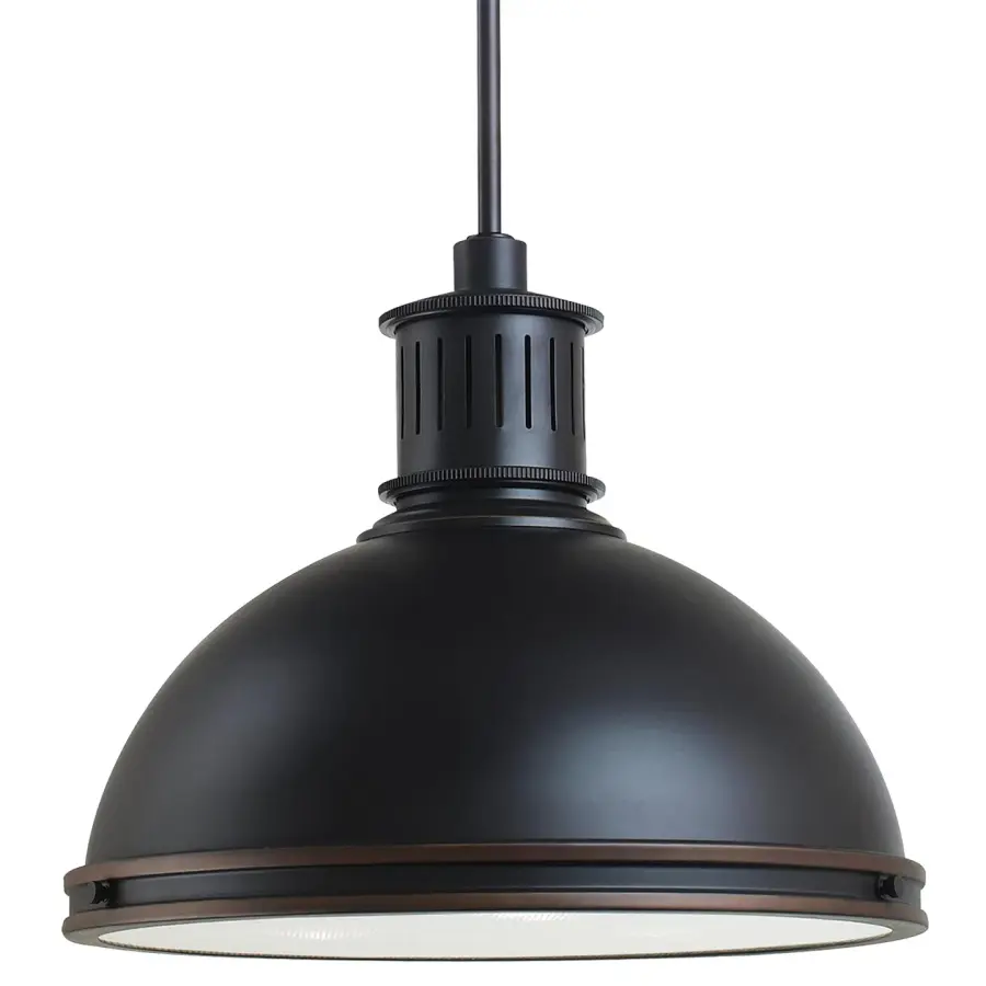 Pratt Street Metal Three Light Pendant in Autumn Bronze