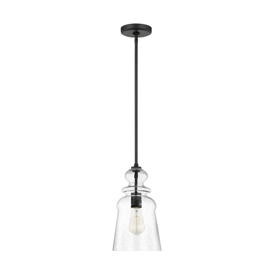 Kea One Light Pendant in Midnight Black