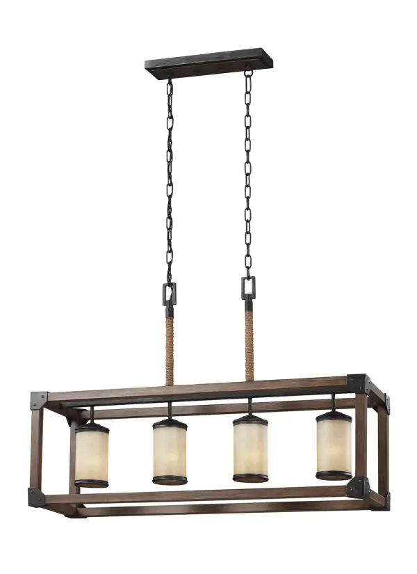 Dunning Four Light Island Pendant in Stardust