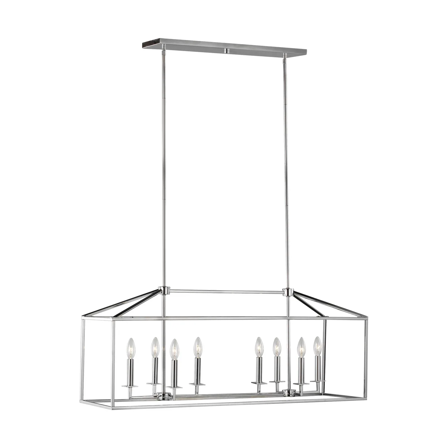 Perryton Eight Light Island Pendant in Chrome