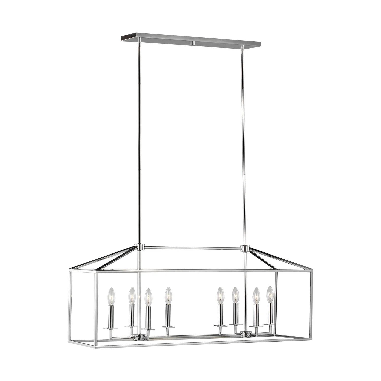Perryton Eight Light Island Pendant in Chrome