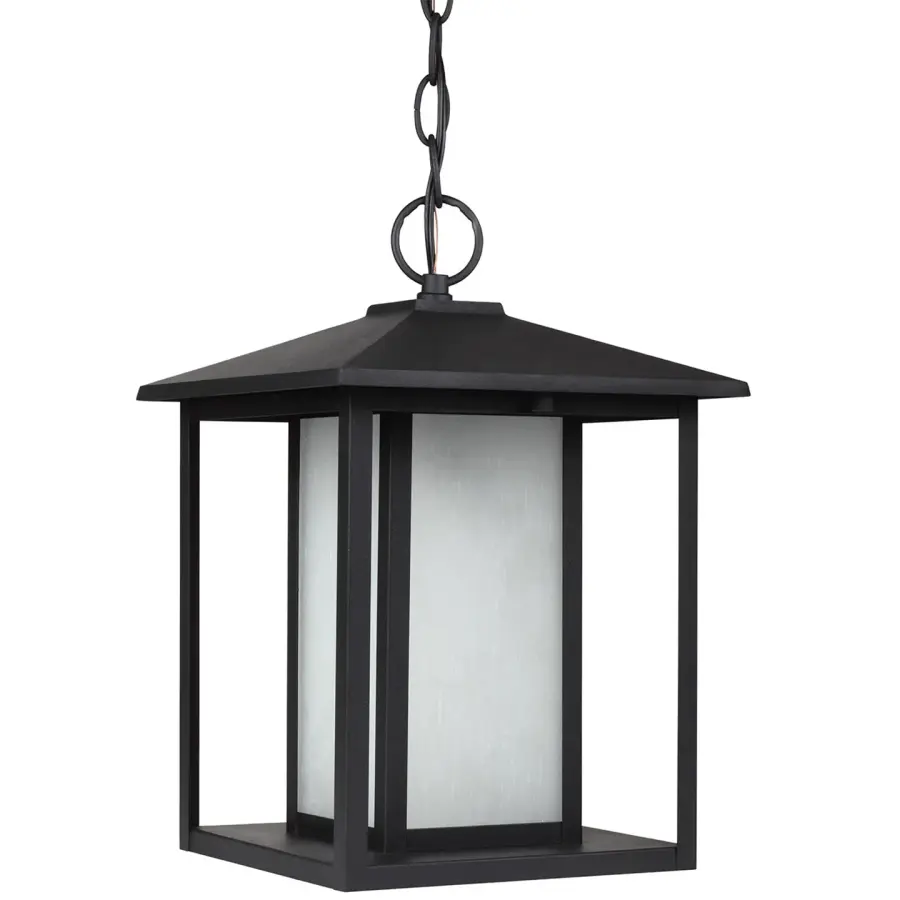 Hunnington One Light Outdoor Pendant in Black