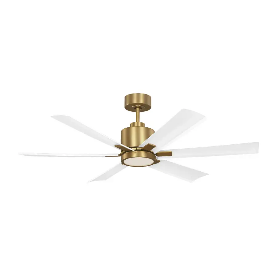 Flera Smart 52" LED Ceiling Fan in Burnished Brass