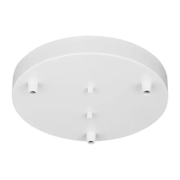 Collection: Multi-Port Canopy Designer: Sea Gull Rooms: Dining Room, Entry Room/Hallway, Kitchen Finish: White Width: 9.50" Height: 1.25" Weight: 1.03 lb Wire: 6.5`` Canopy: D:9.5'' H:1.25'' Round Number of Bulbs: 3 Maximum Wattage: 100.00 W Bulb Type: A19 Bulb Base: Medium Voltage: 120.00 V Material: Steel Country of Origin: China Safety Listing: cETL Safety Rating: Damp Connection: Hardwired Spec Sheet Instructions Parts Diagram