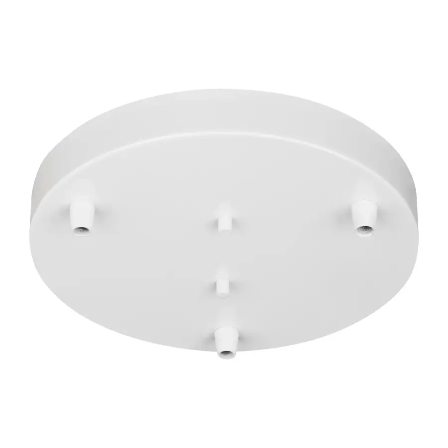 Multi-Port Three Light Cluster Canopy in White