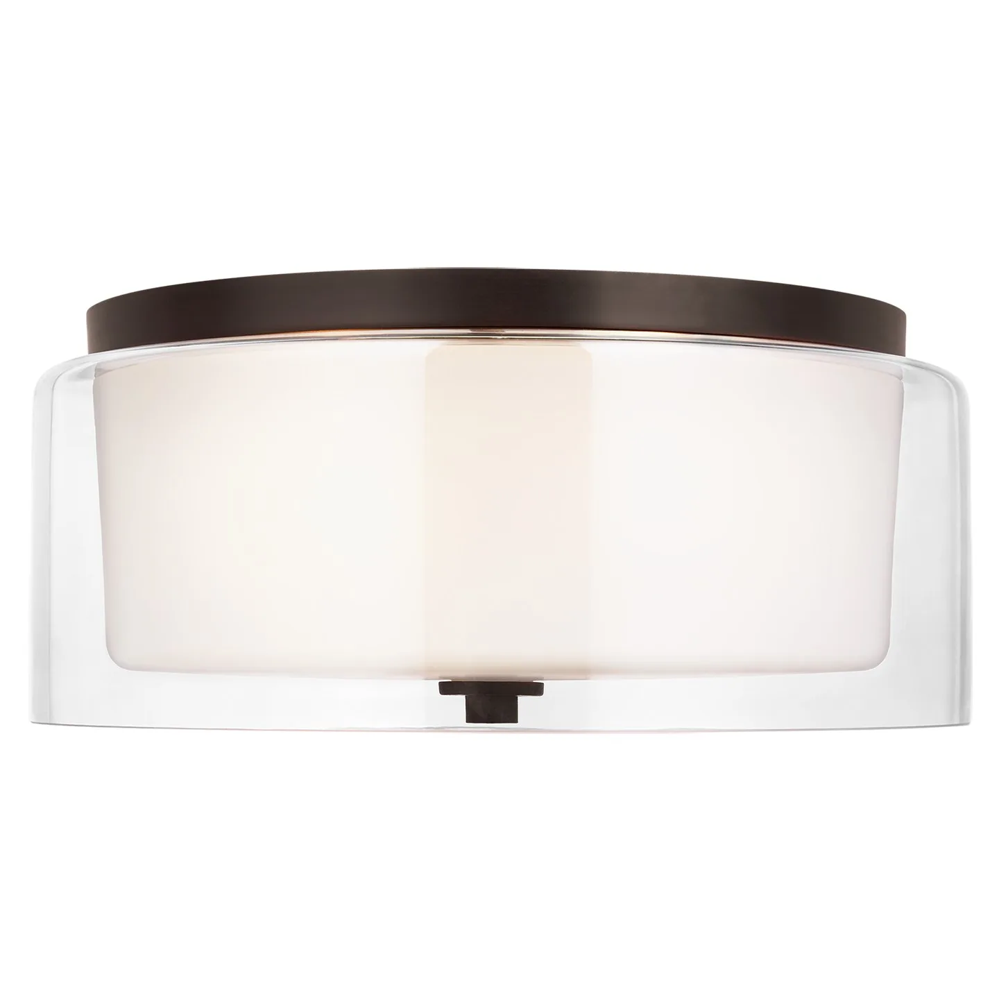 Elmwood Park Two Light Flush Mount in Bronze