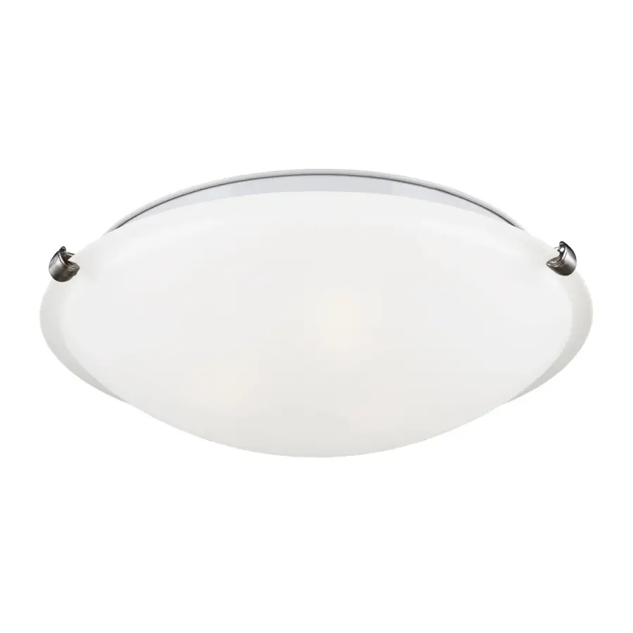 Clip Ceiling 3-Light Flush Mount in Brushed Nickel