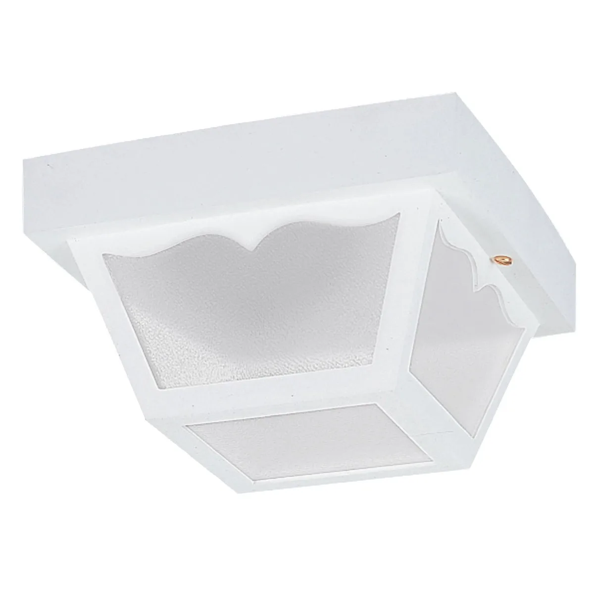 White Outdoor Flush Mount Ceiling Light