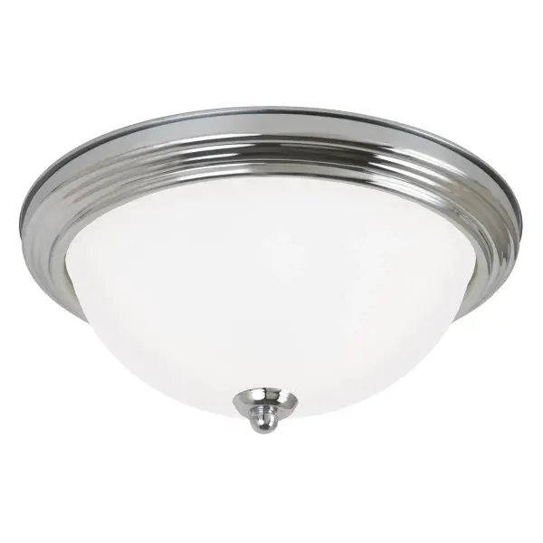 Collection: Geary Designer: Sea Gull Rooms: Dining Room, Entry Room/Hallway, Kitchen Finish: Chrome Glass: Satin Etched Width: 12.50" Height: 5.50" Weight: 3.20 lb Wire: 6.5" Black/White Canopy: D:12.5`` H:1 5/16`` Round Bulbs Included Number of Bulbs: 2 Maximum Wattage: 9.00 W Bulb Type: A19 Bulb Base: Medium Light Source: LED Light Output: 800.00 lm Color Temperature: 3000 K CRI: 90 Beam Spread: 230.00° Rated Average Life: 15000 Voltage: 120.00 V Material: Steel Country of Origin: Vietnam Safety Listing: C-UL-US Safety Rating: Damp Connection: Hardwired Energy Star Title 24 LED Manufacturer Warranty: 1 Year Warranty for standard fixtures Spec Sheet Instructions Parts Diagram