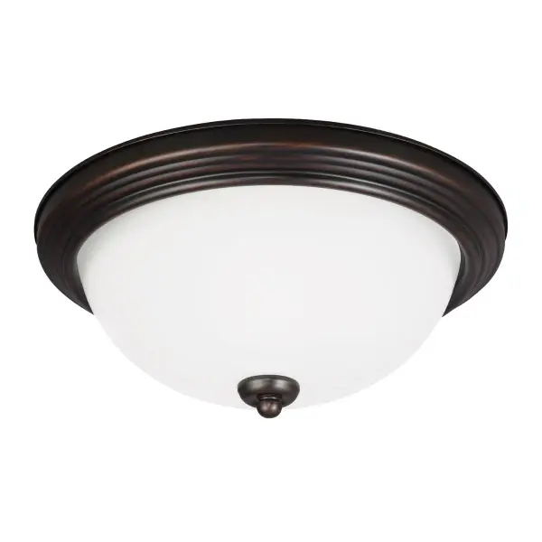 Geary Two Light Flush Mount in Bronze