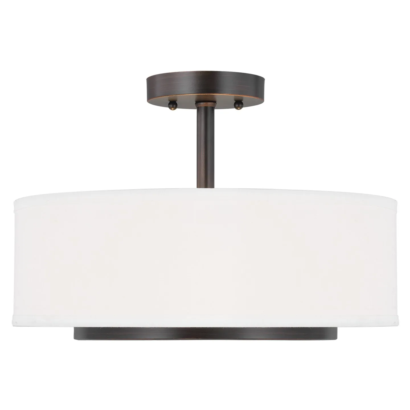 Nance Two Light Semi-Flush Convertible Pendant in Bronze