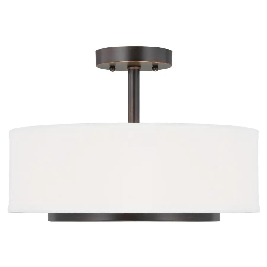 Nance Two Light Semi-Flush Convertible Pendant in Bronze