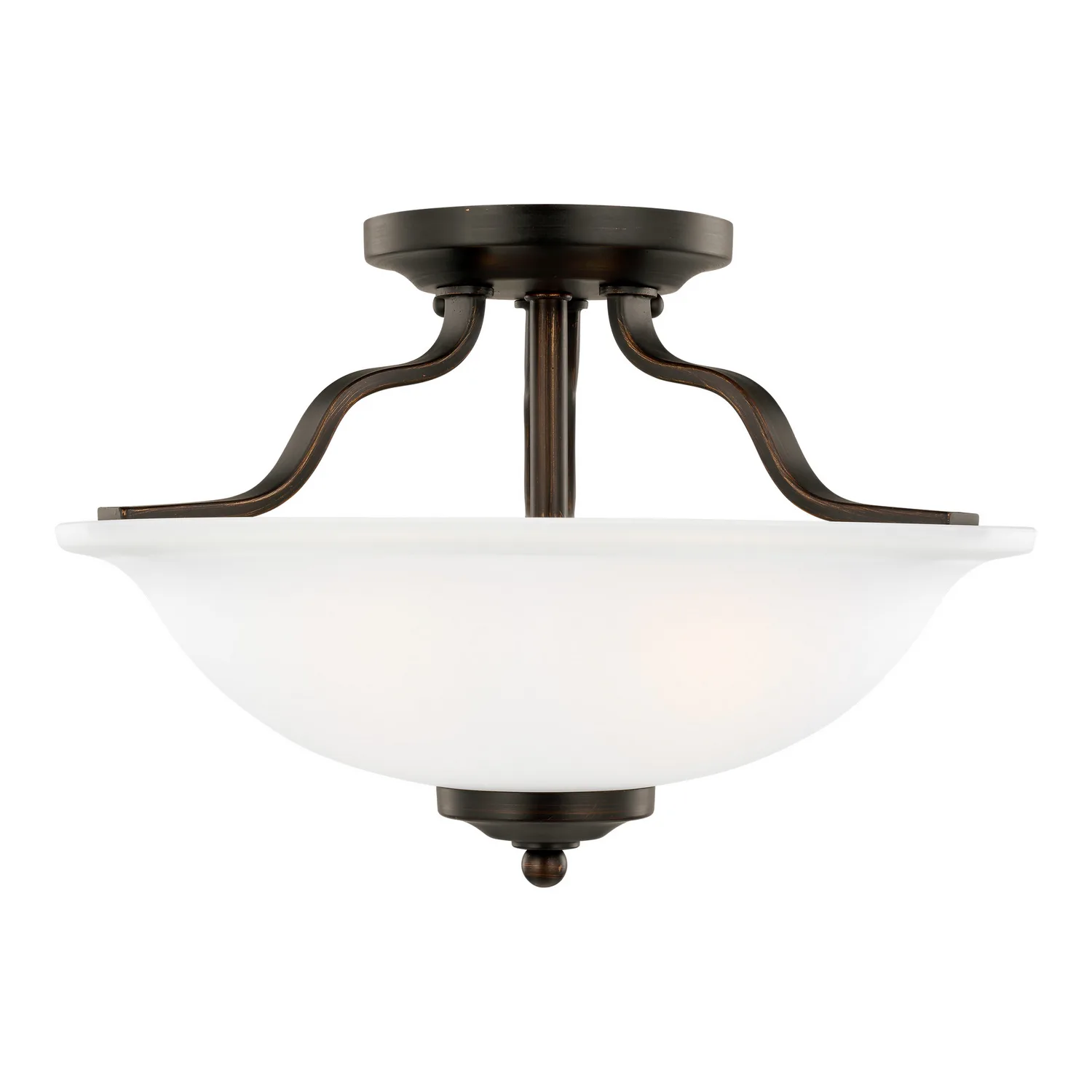 Emmons Two Light Semi-Flush Mount in Bronze