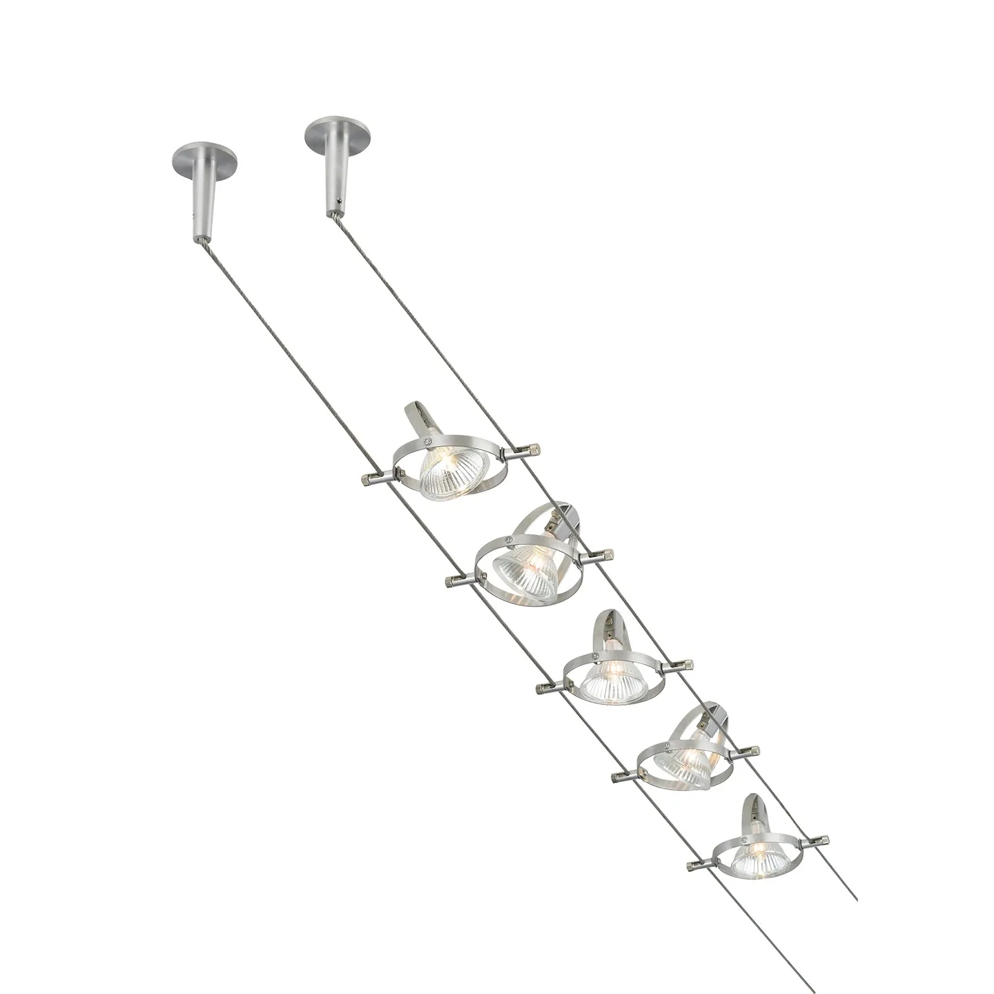 Tiella LED 5-Light Track Head in Matte Nickel