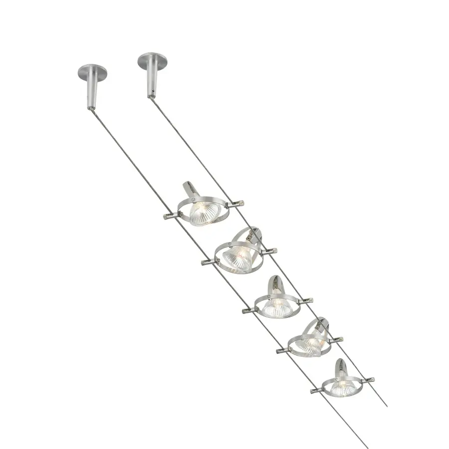 Tiella LED 5-Light Track Head in Matte Nickel