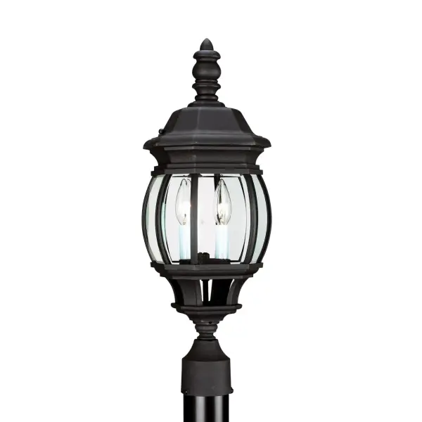 The Wynfield post lantern combines traditional styling with modern durability. Its die-cast aluminum construction and wet-rated certification ensure reliable outdoor performance, while clear beveled glass panels add elegant light diffusion.