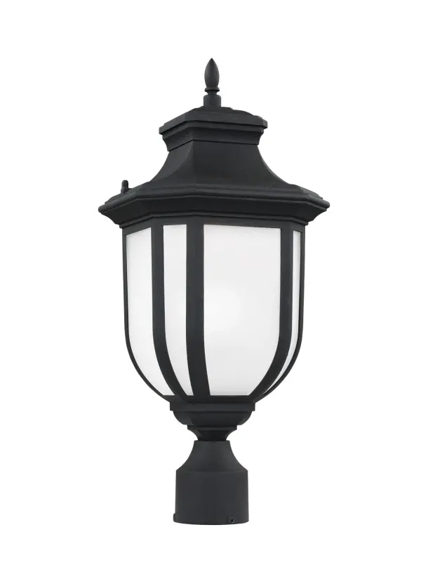 Childress One Light Outdoor Post Lantern in Black
