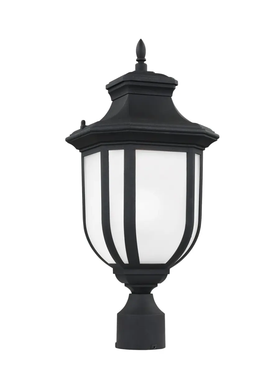Childress One Light Outdoor Post Lantern in Black