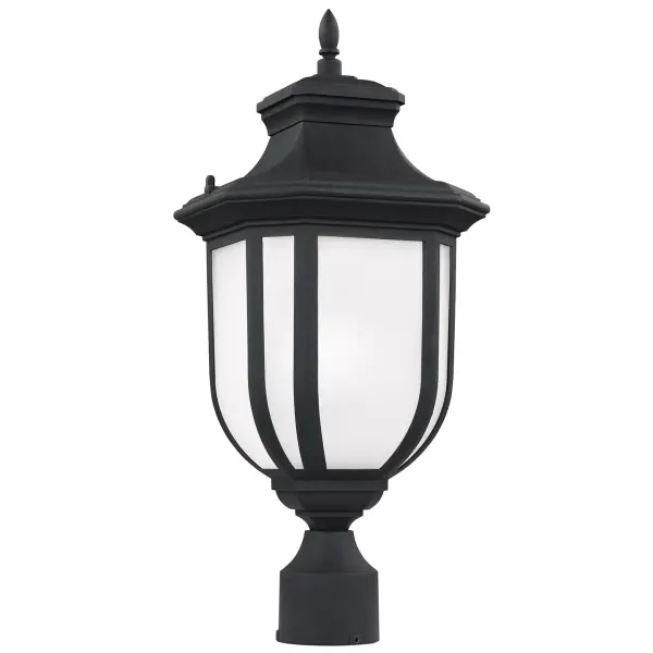Childress One Light Outdoor Post Lantern in Black