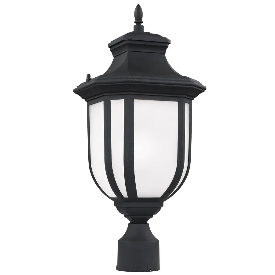 Childress One Light Outdoor Post Lantern in Black