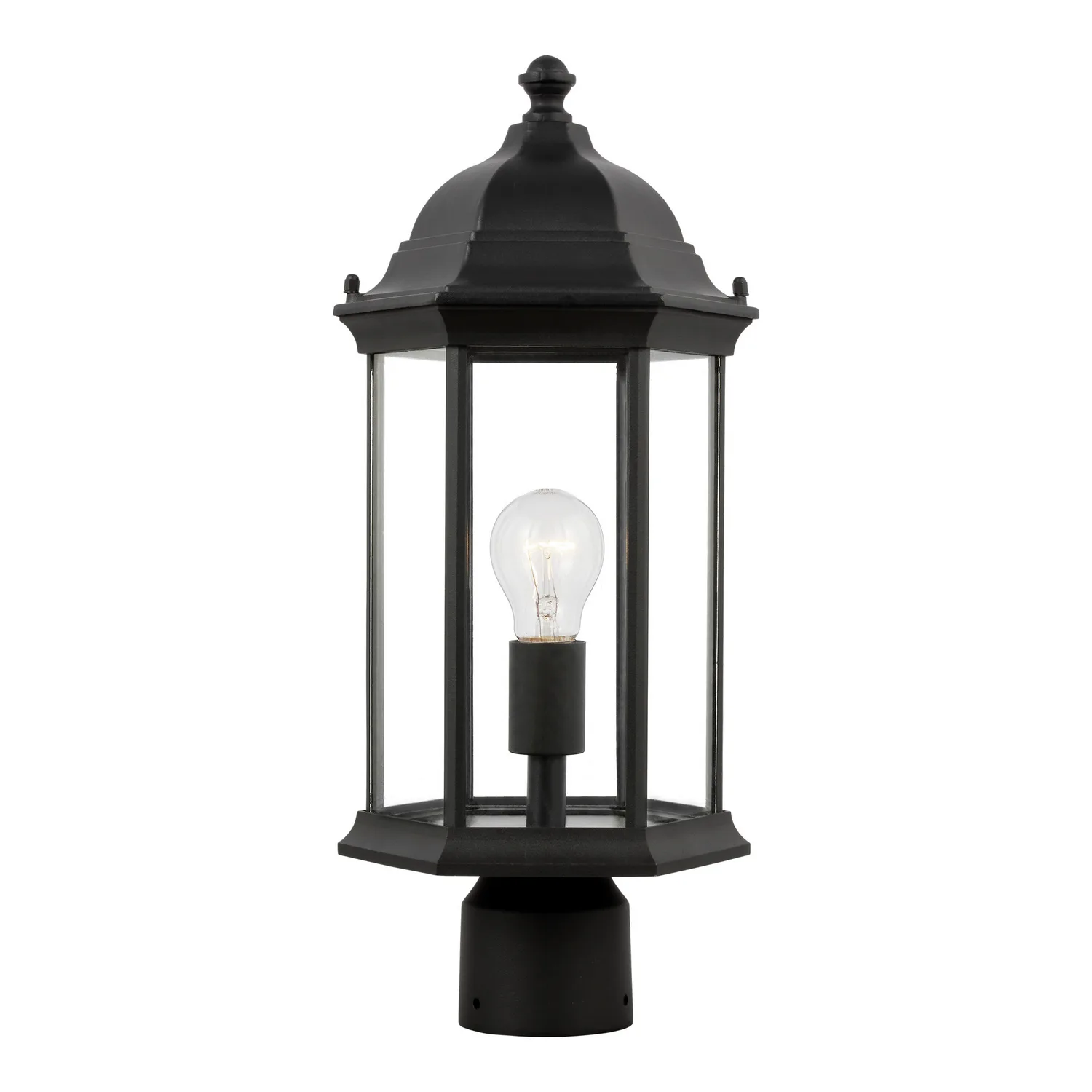 Sevier One Light Outdoor Post Lantern in Black